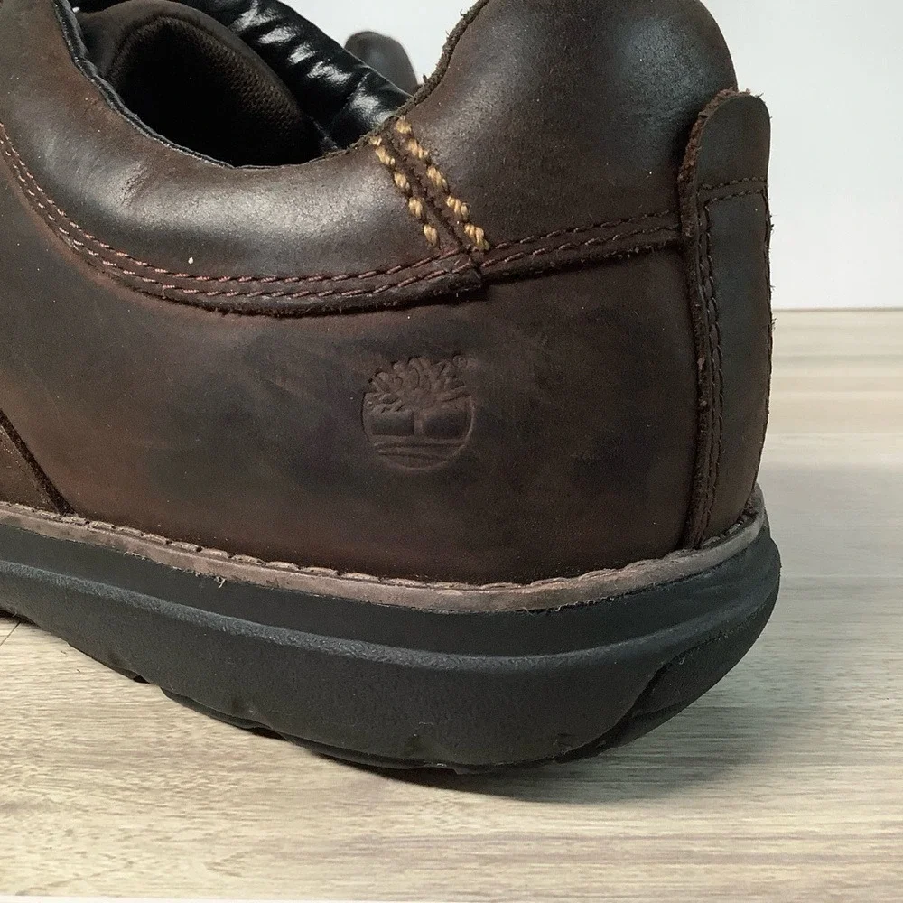 TIMBERLAND Mens Brown Leather Anti-Fatigue Oxfords Lace-up Shoe Casual US 13